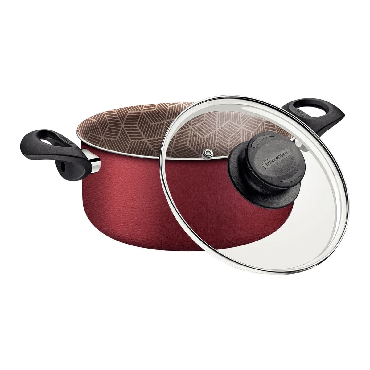Olla Tramontina Paris Antiadherente Teflon 26 Cm 6,3 L Roja — miniatura 3