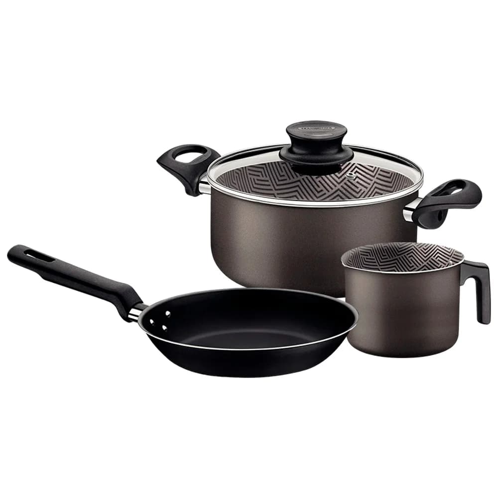 Juego Tramontina Kit Olla Sarten Hervidor 3 Piezas Teflon — imagen 1 de 1