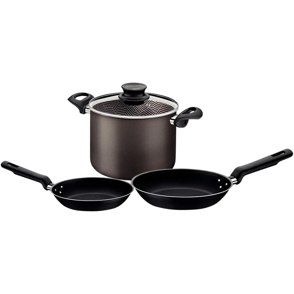 Juego Tramontina Kit Olla Sartenes Bateria 3 Piezas Teflon — imagen 1 de 1