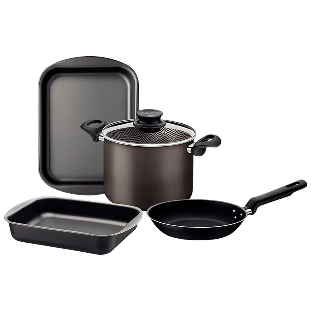 Juego Tramontina Kit Olla Sarten Asaderas 4 Piezas Teflon — imagen 1 de 1