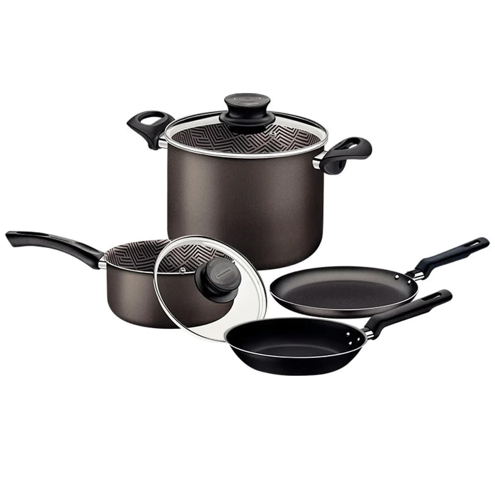 Juego Tramontina Kit Olla Sarten Panquequera 4 Piezas Teflon — imagen 1 de 1