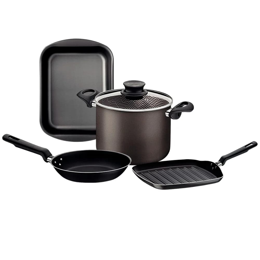 Juego Tramontina Kit Olla Sarten Asadera 4 Piezas Teflon — imagen 1 de 1