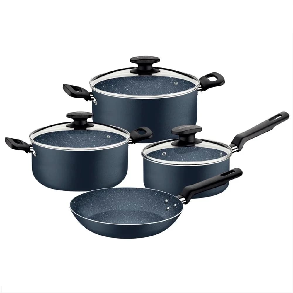 Juego De Ollas Bateria De Cocina Tramontina 7 Piezas Azul — imagen 1 de 6