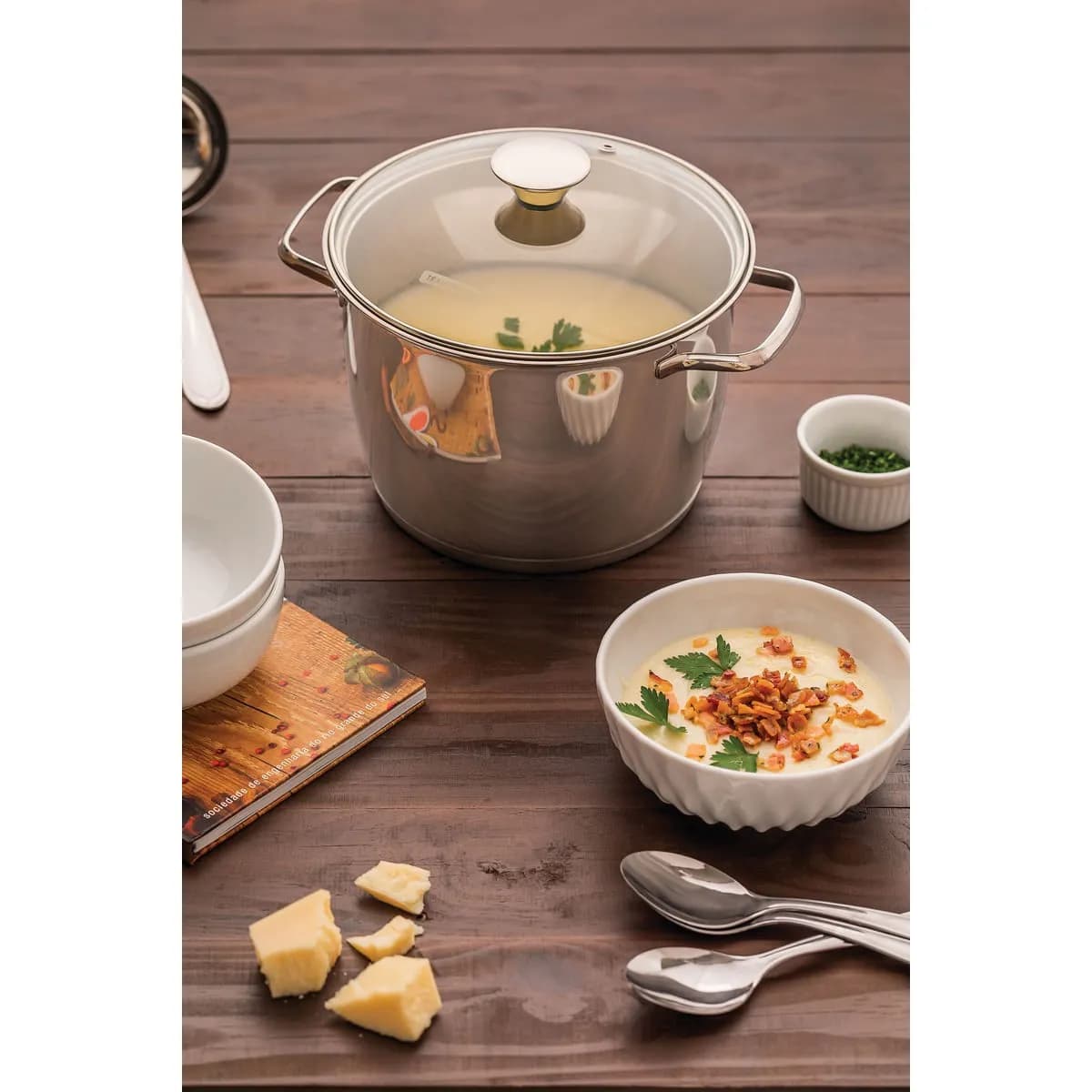 Olla Tramontina Acero Inox Induccion 20 Cm 4.4 Lts Allegra — miniatura 2