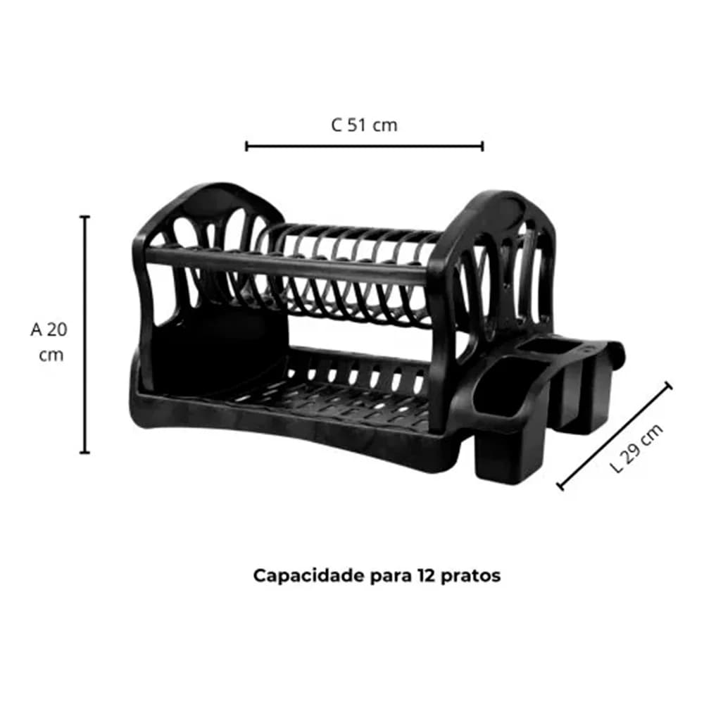 Escurridor De Plastos Plástico Vasos 2 Niveles Cubiertera — imagen 4 de 4