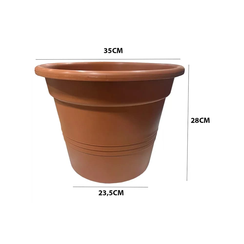 Maceta De Plástico Decorativa Para Interior Y Exterior 35cm — miniatura 2