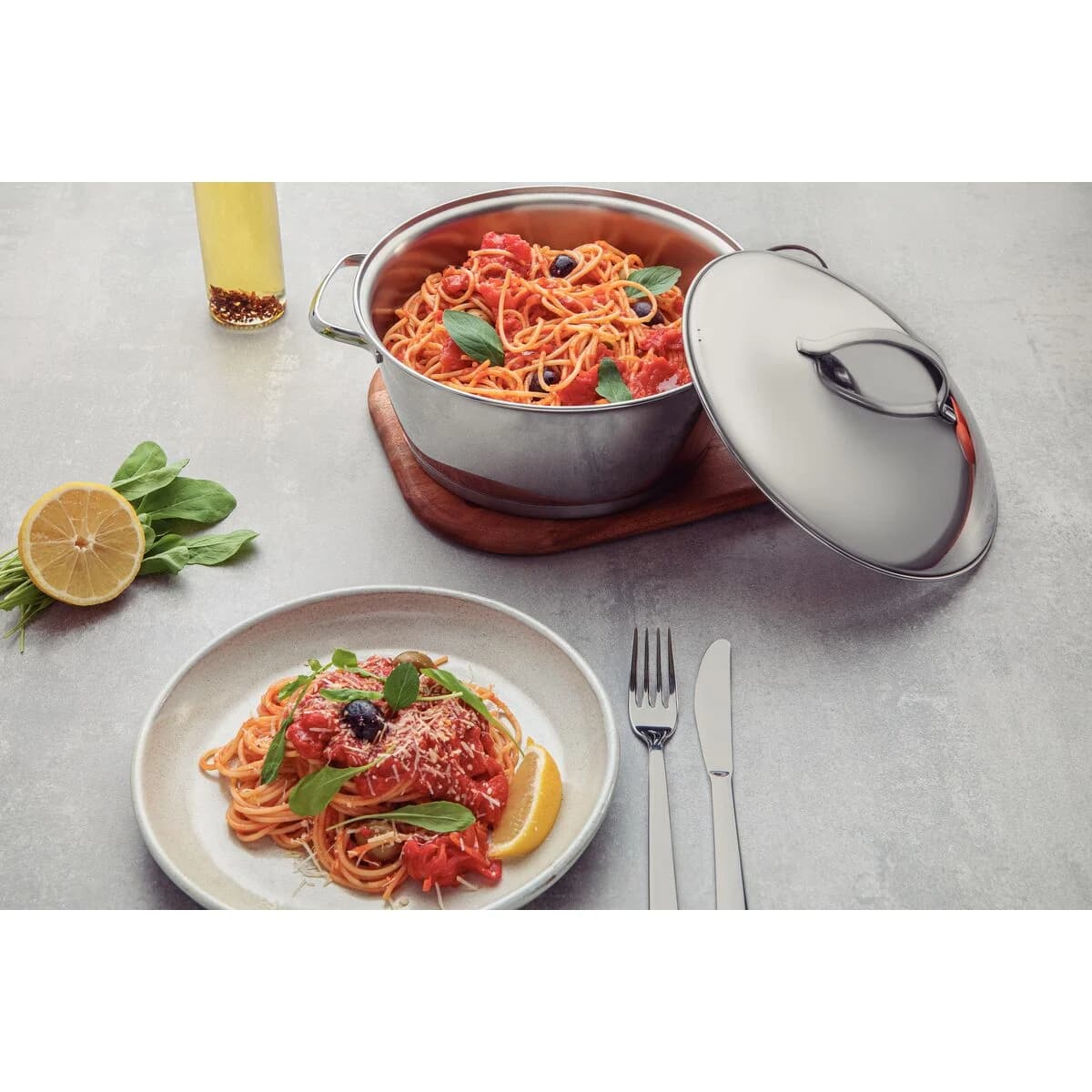 Olla Tramontina Acero Inox Induccion 24 Cm 5.7 Lts Allegra — miniatura 4