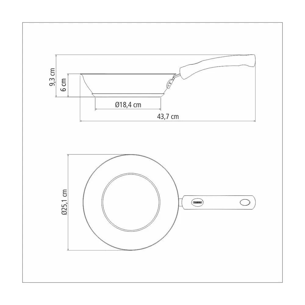 Sarten Tramontina Acero Inox Solar Induccion 24 Cm Antiadher — miniatura 4