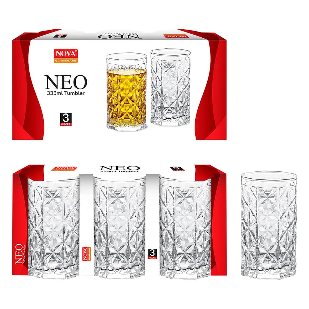 Vaso De Vidrio 335 Ml Refresco X3 Unid. Linea Neo — imagen 1 de 1