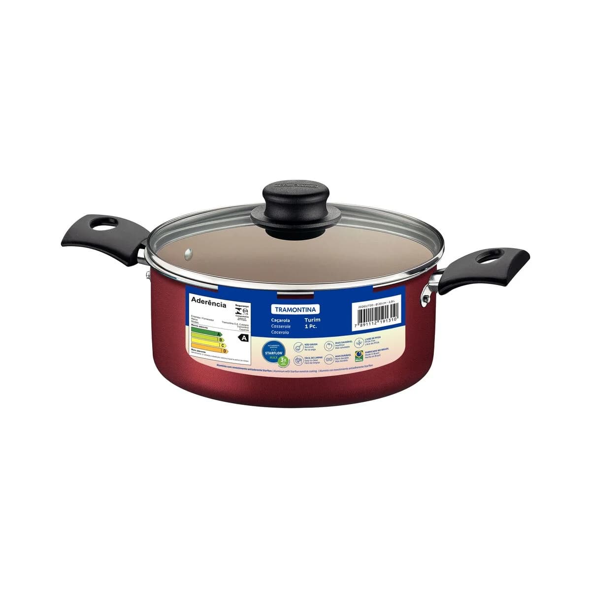 Olla Tramontina Teflon 20 Cm 2,8 Litros Antiadherente Turim — imagen 1 de 4