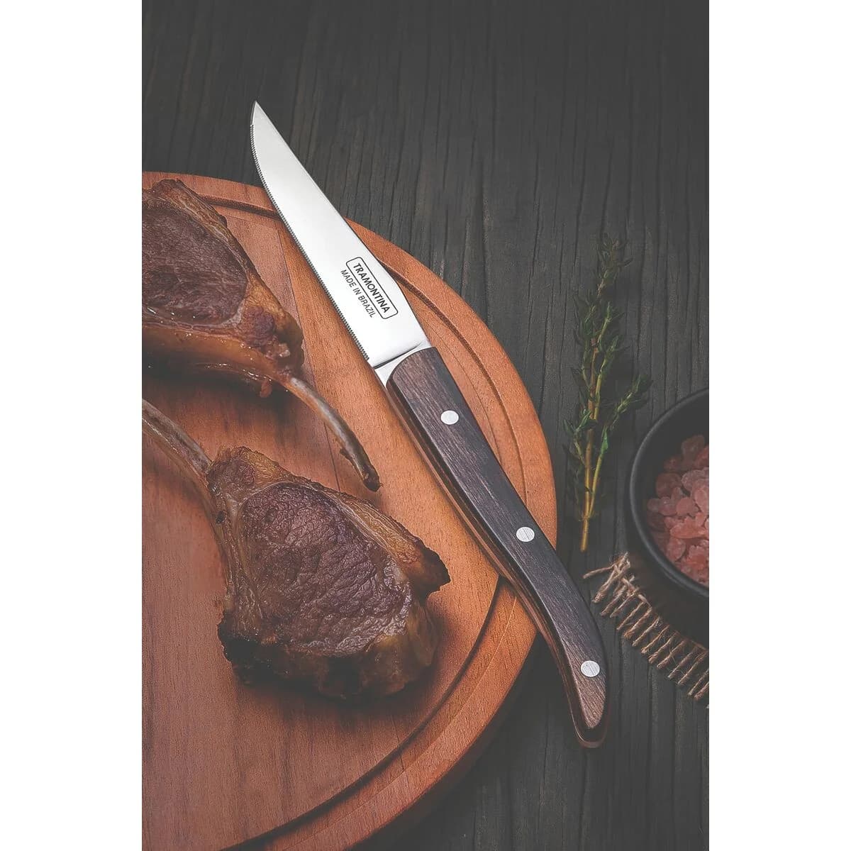 Plato Para Asado Tramontina 26 Cm Madera Teca — miniatura 2