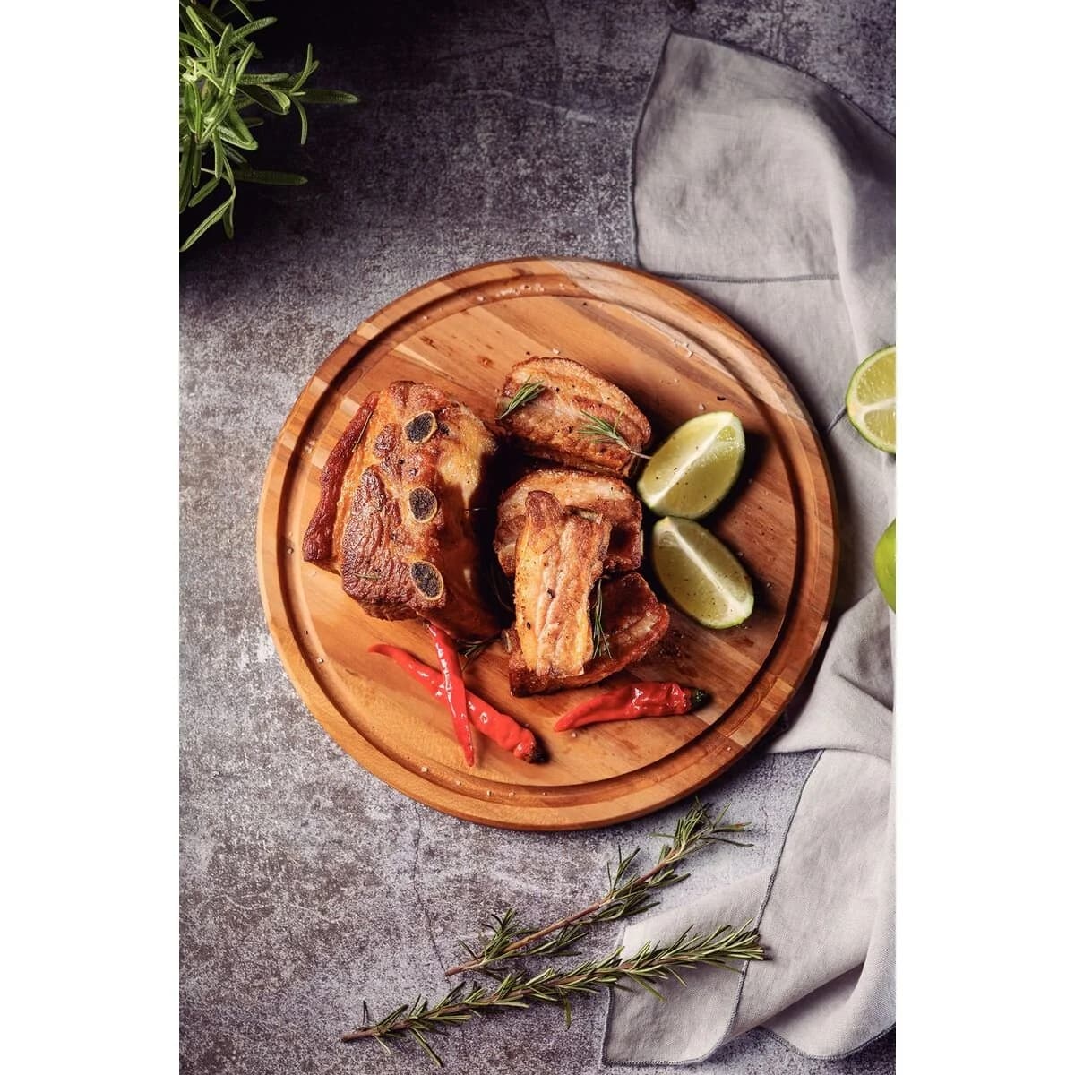 Plato Para Asado Tramontina 26 Cm Madera Teca — miniatura 5