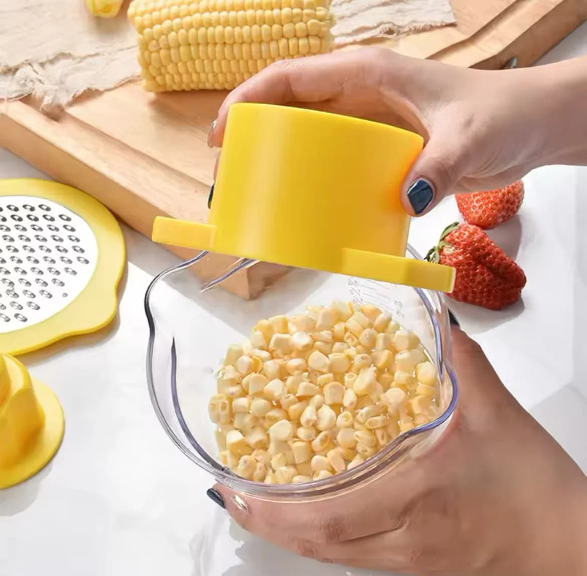 Desgranador De Choclo Manual Maiz Rallador 2 En 1 — miniatura 4