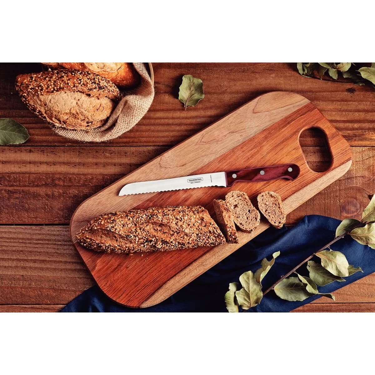 Cuchilla De Pan Tramontina Acero Inoxidable Polywood 7 — miniatura 3
