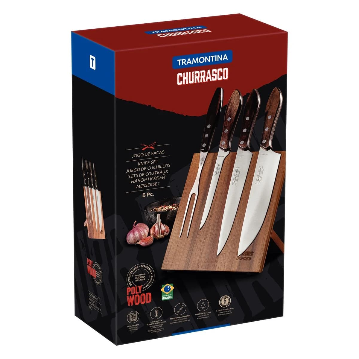 Juego De Cuchillas Tramontina Taco Tramontina Polywood 5 Pz — miniatura 2