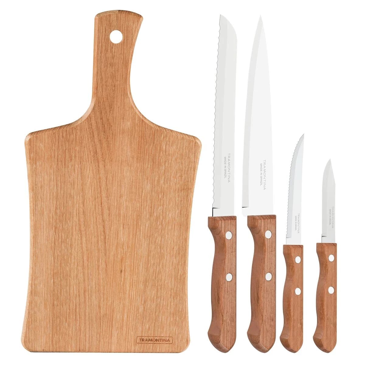 Juego De Cuchillas Tramontina Dynamic Madera Tabla 5 Piezas — imagen 1 de 3