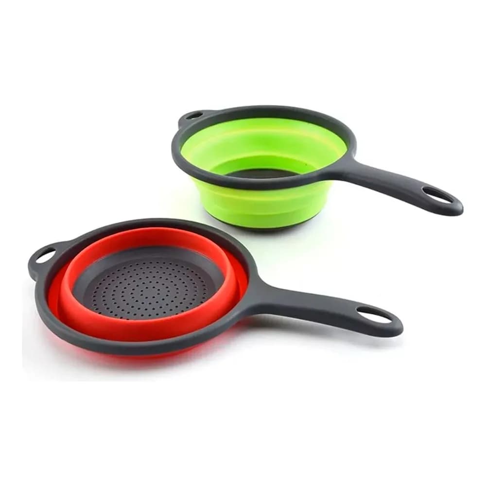 Colador Escurridor Plegable De Silicona 24 Cm Con Mango — imagen 1 de 4