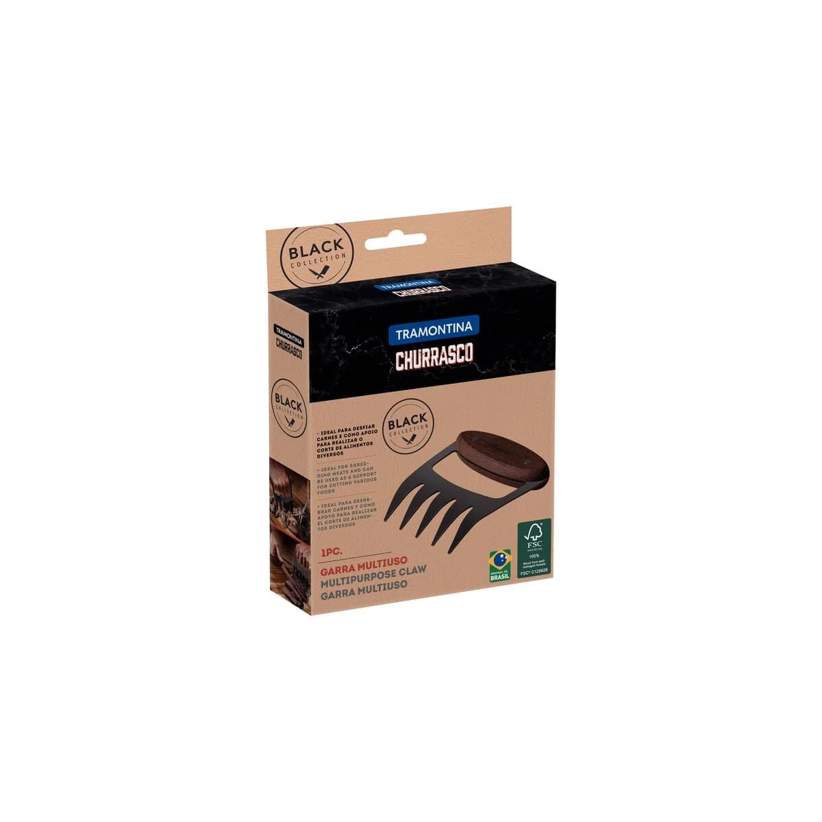 Garra Para Asado Tramontina Black Acero Inoxidable — miniatura 3