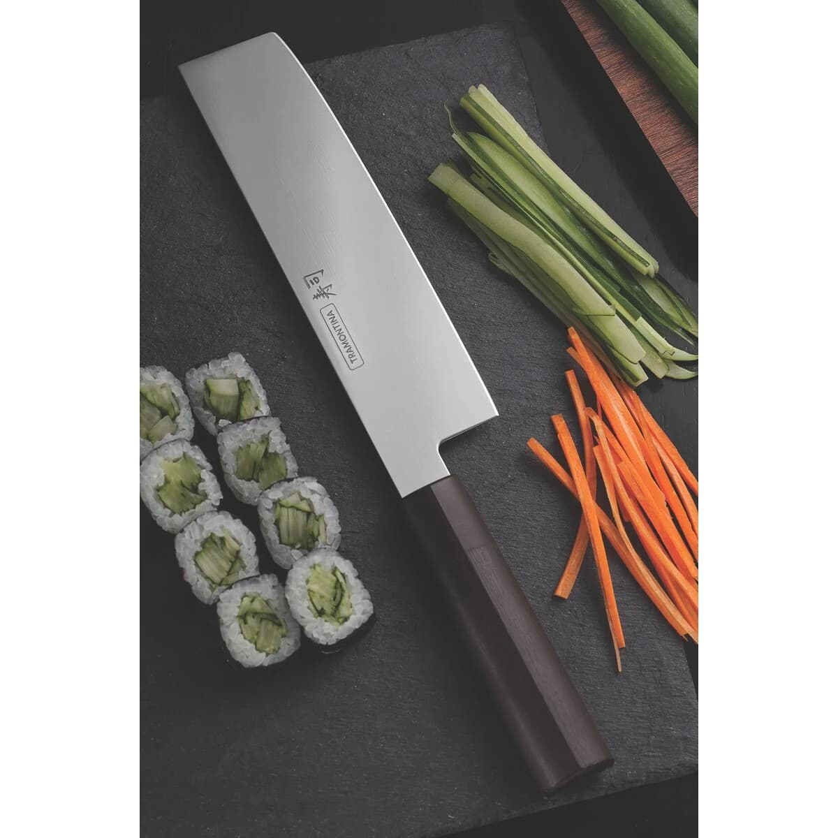 Cuchilla Nakiri Tramontina Sushi Acero Inoxidable 7 Pulg — imagen 4 de 4