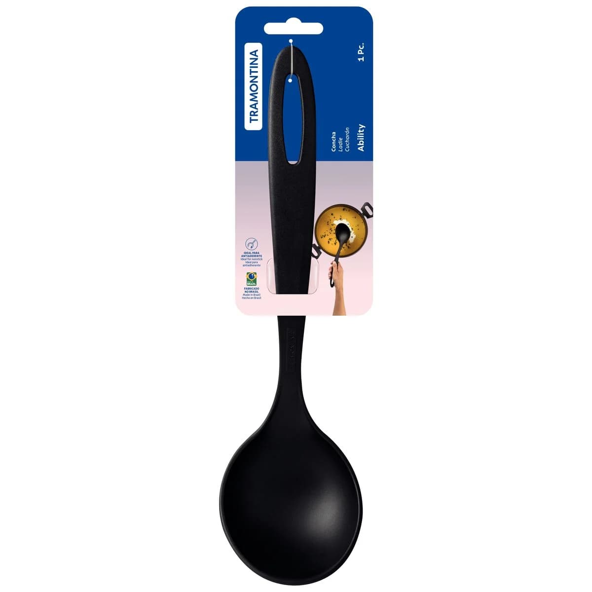 Cucharon Tramontina Ability Nylon Negro 30 CM — imagen 1 de 2