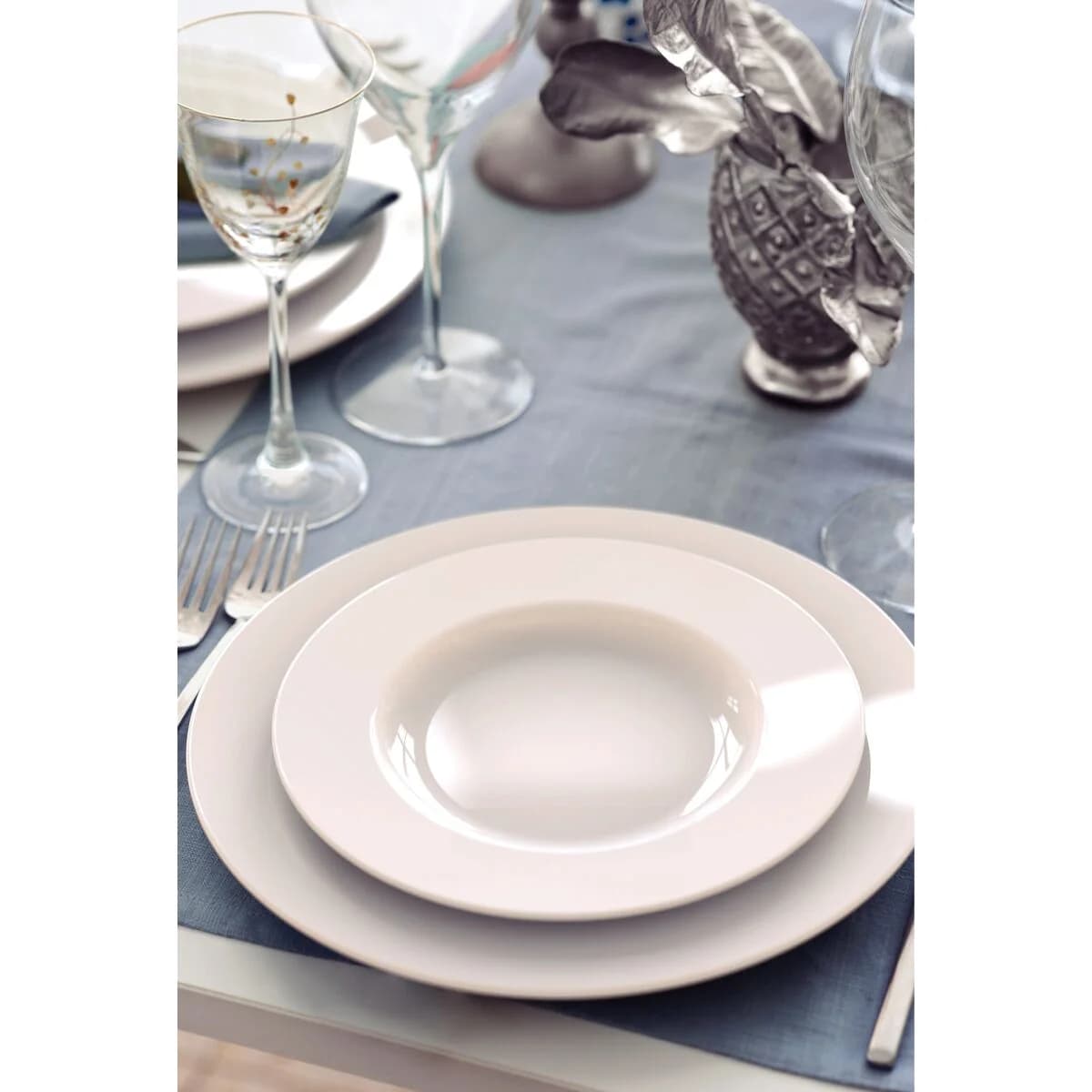 Plato De Porcelana Postre Tramontina Elena 21 Cm Reforzado — miniatura 3