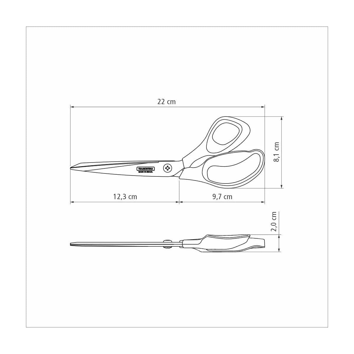 Tijera De Costura Tramontina Profesional Acero Inox 8 PuLG — miniatura 2