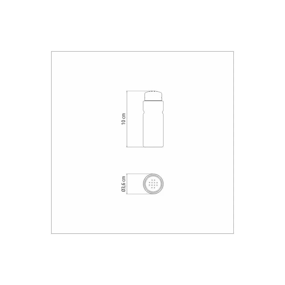 Salero De Vidrio Tramontina Tapa Acero Inoxidable 50g — imagen 3 de 4