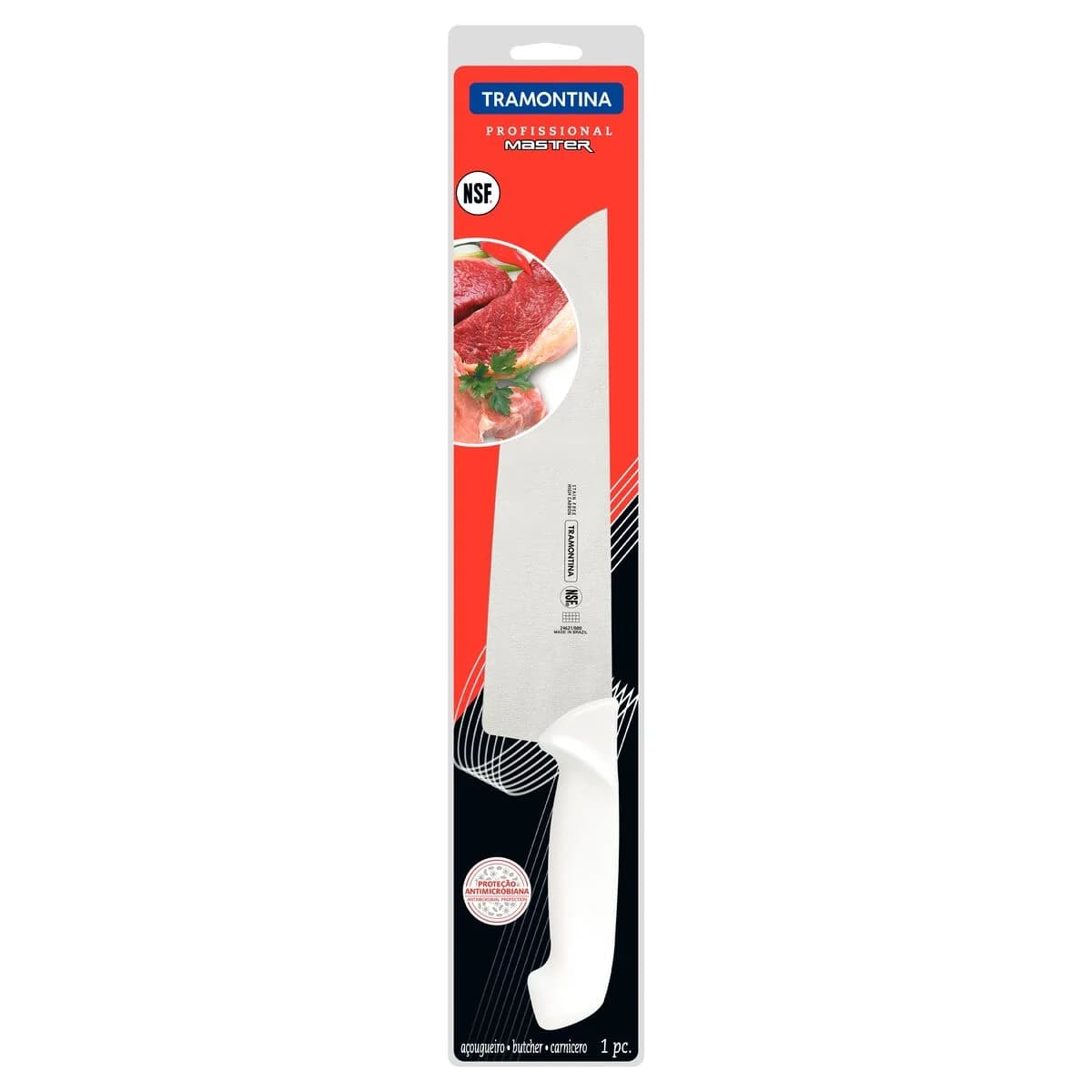 Cuchilla De Acero Inoxidable Carnicero Tramontina 10 PuLG — miniatura 2