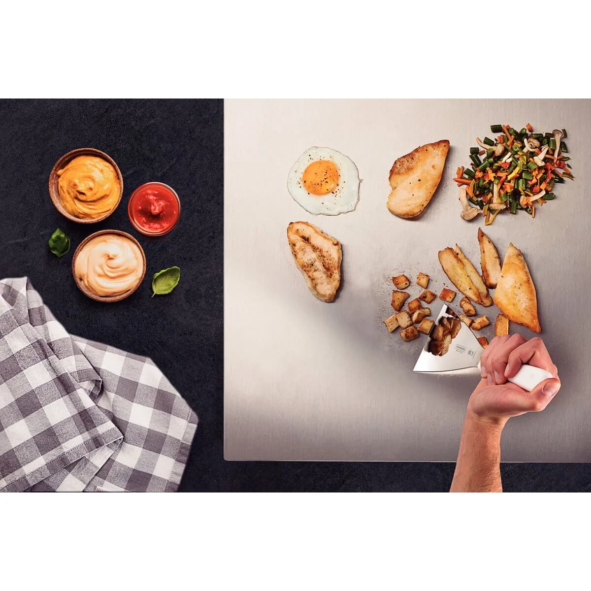Espatula Para Hamburguesas Tramontina Acero Inox Profesional — miniatura 4