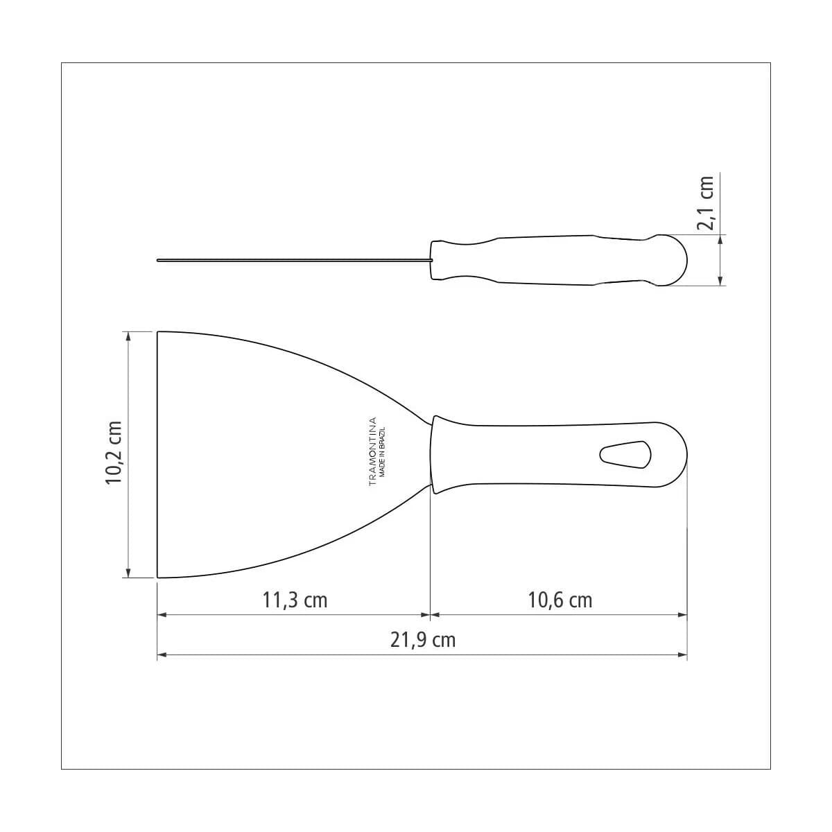 Espatula Para Hamburguesa Tramontina Acero Inoxidable 4 — miniatura 3