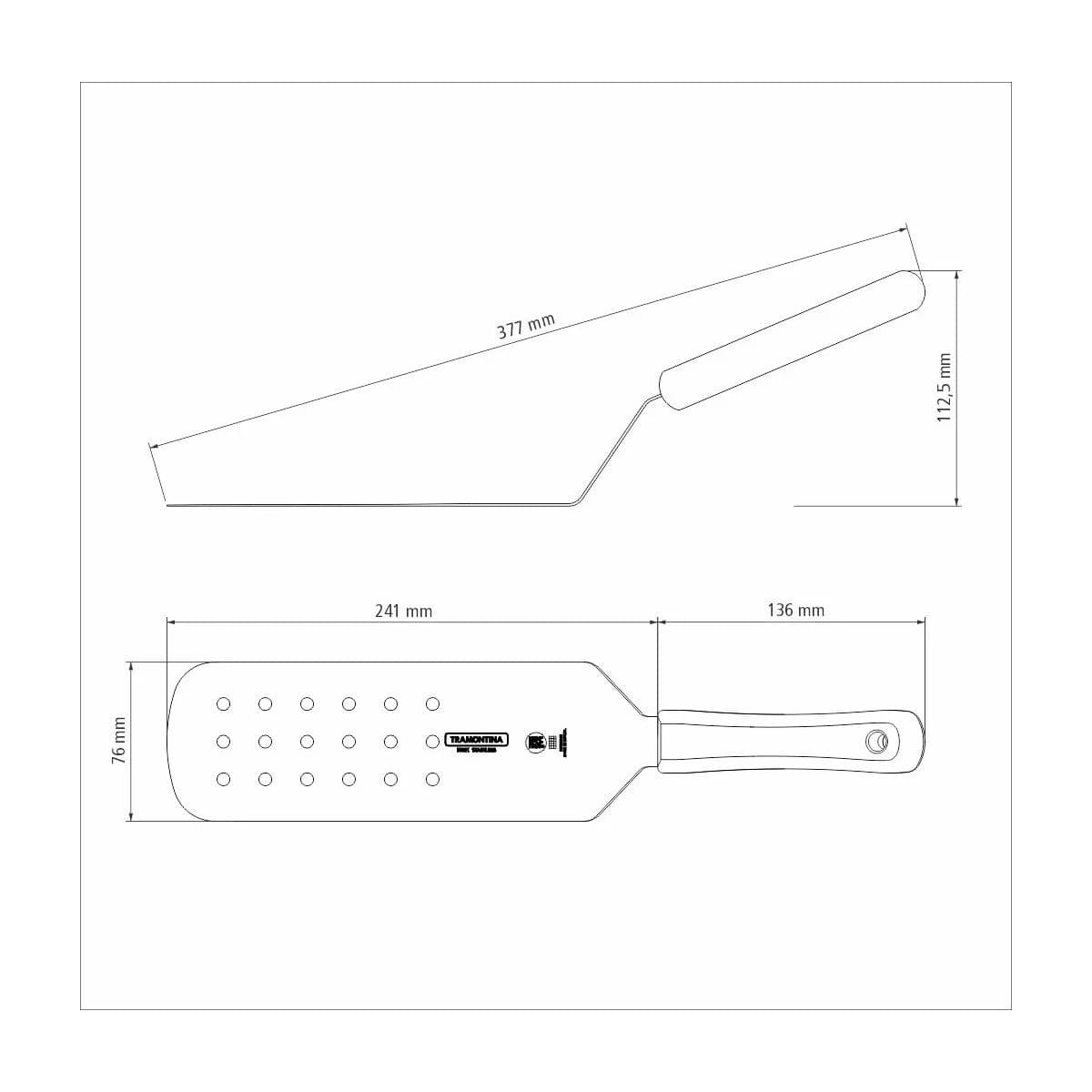 Espatula De Fritura Tramontina Acero Inox Profesional 37 Cm — miniatura 5