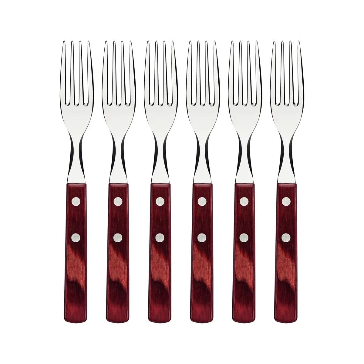 Tenedor De Mesa Tramontina Polywood Acero Inox X6 Unid — imagen 1 de 5
