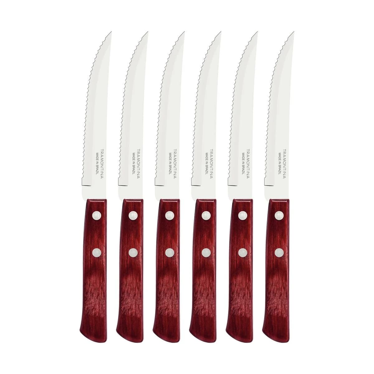 Cuchillo De Asado Tramontina Polywood Acero Inox X6 Unid — imagen 1 de 5