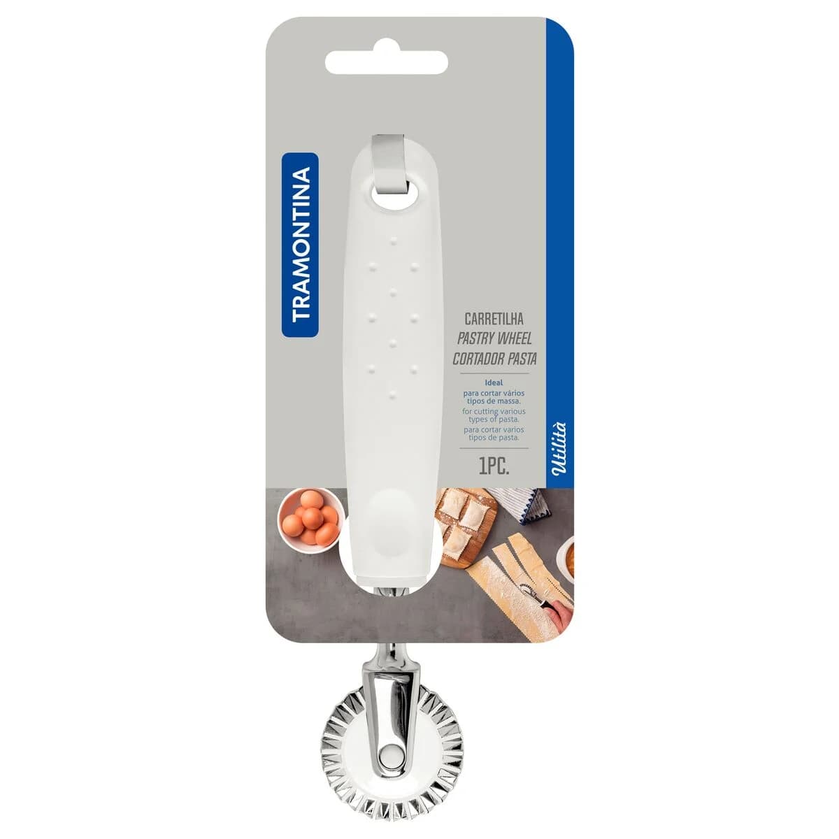 Carretilla de Corte Masa Tramontina Zamak Cromado Nylon — miniatura 2