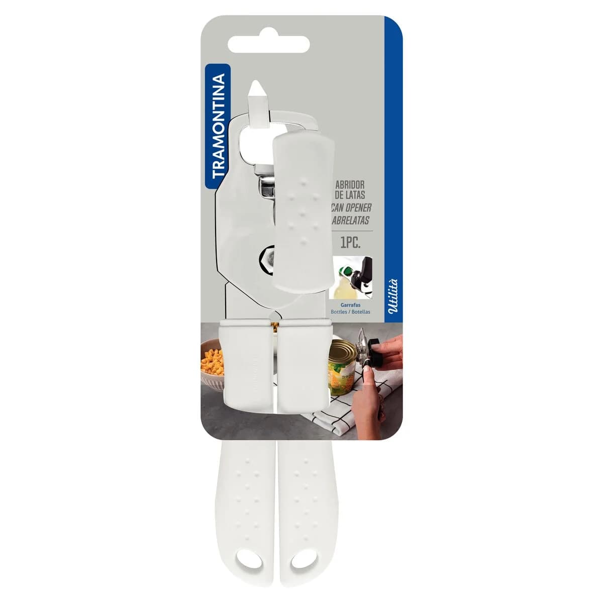 Abrelatas Tramontina Utilita en Acero Inoxidable Blanco — miniatura 2