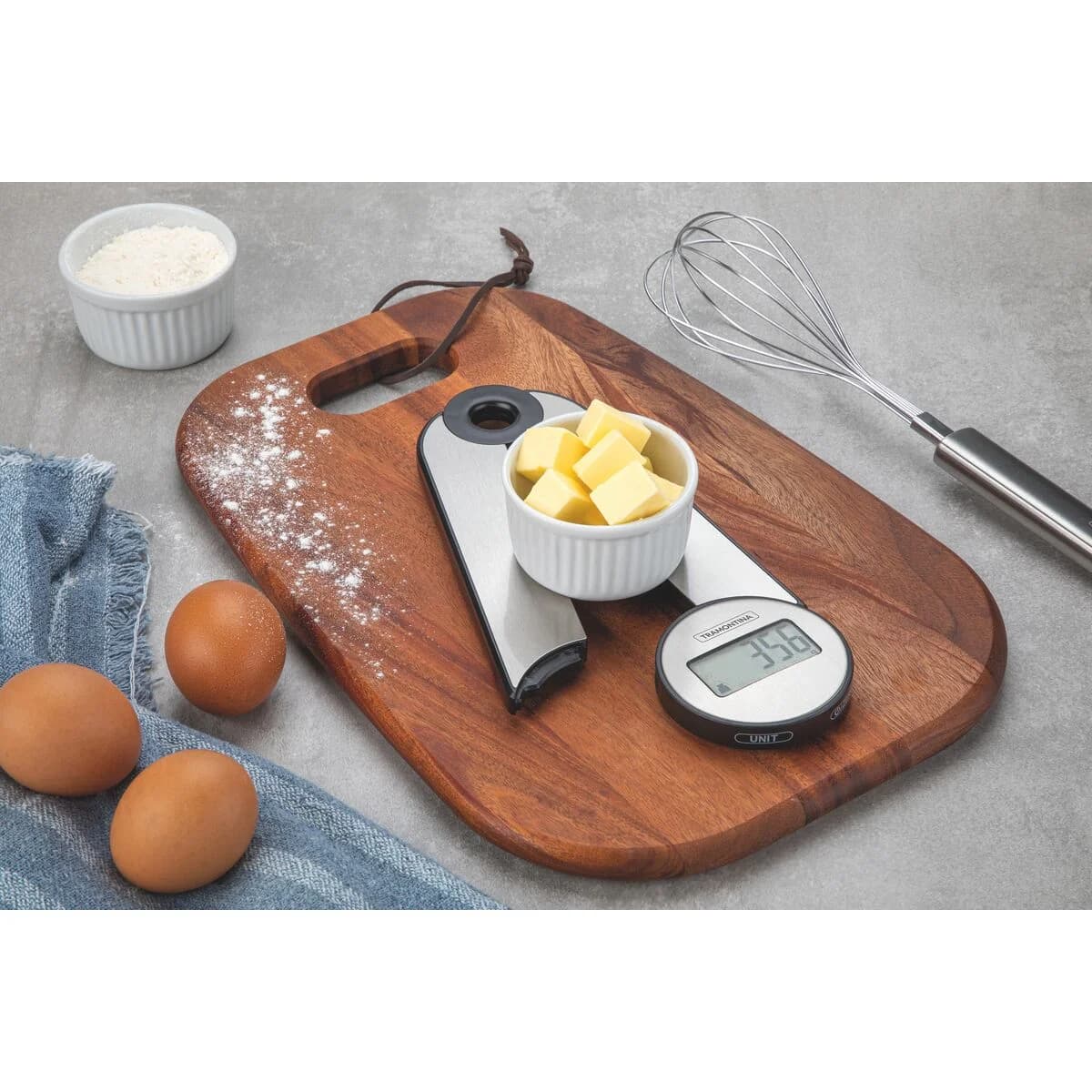 Balanza Digital Tramontina Adatto Plegable Cocina Acero Inox — miniatura 4