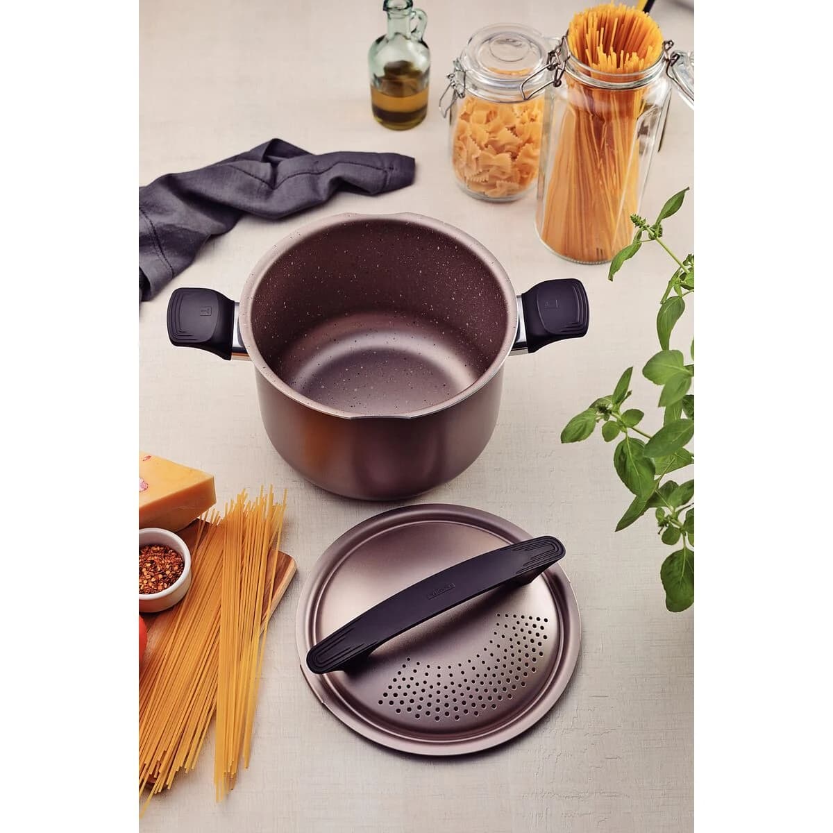 Olla Pasta Tramontina Milazzo Antiadherente 22 CM 5,70 Lts — miniatura 5
