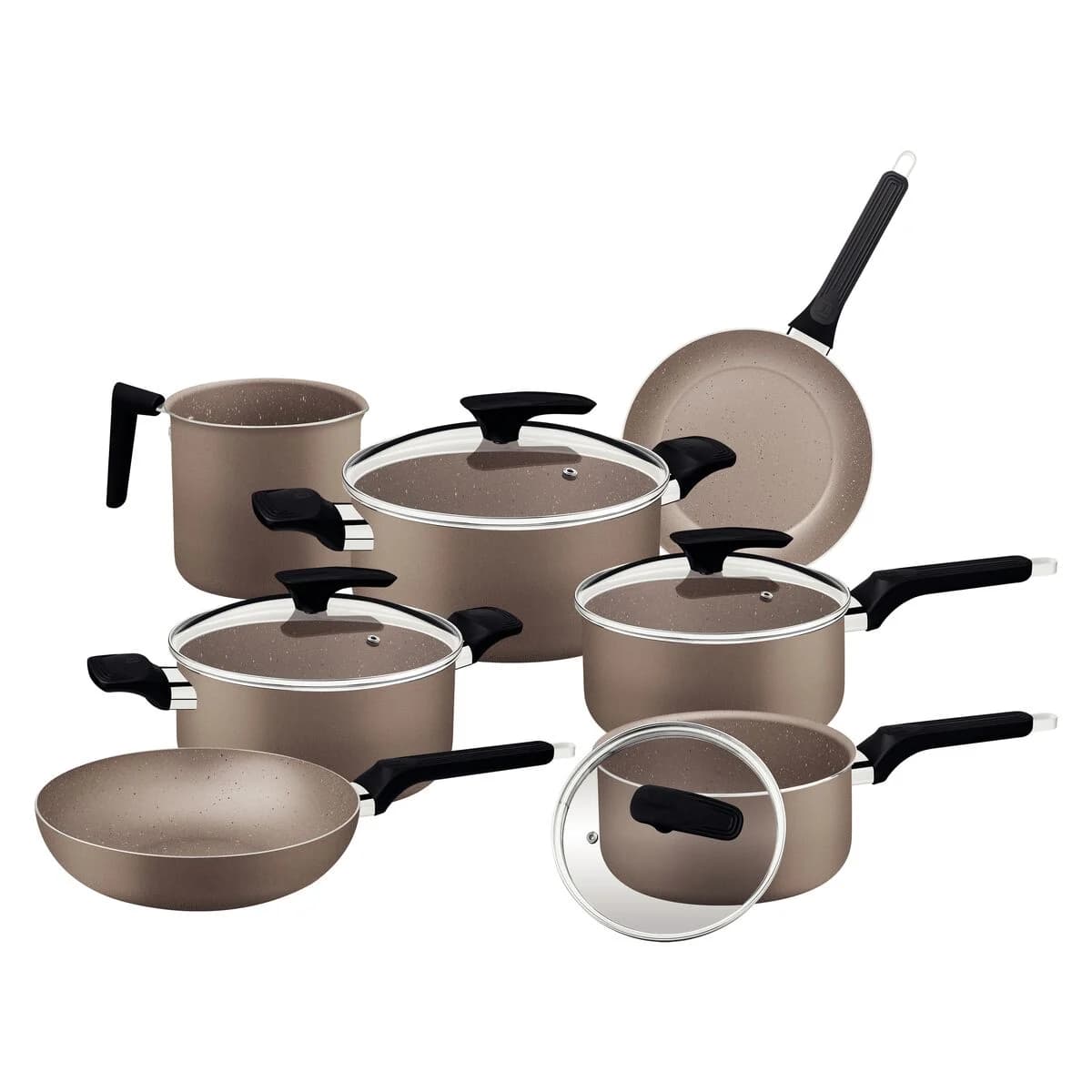 Bateria de Cocina Tramontina Milazzo Ollas 7 Piezas Teflon — imagen 1 de 3