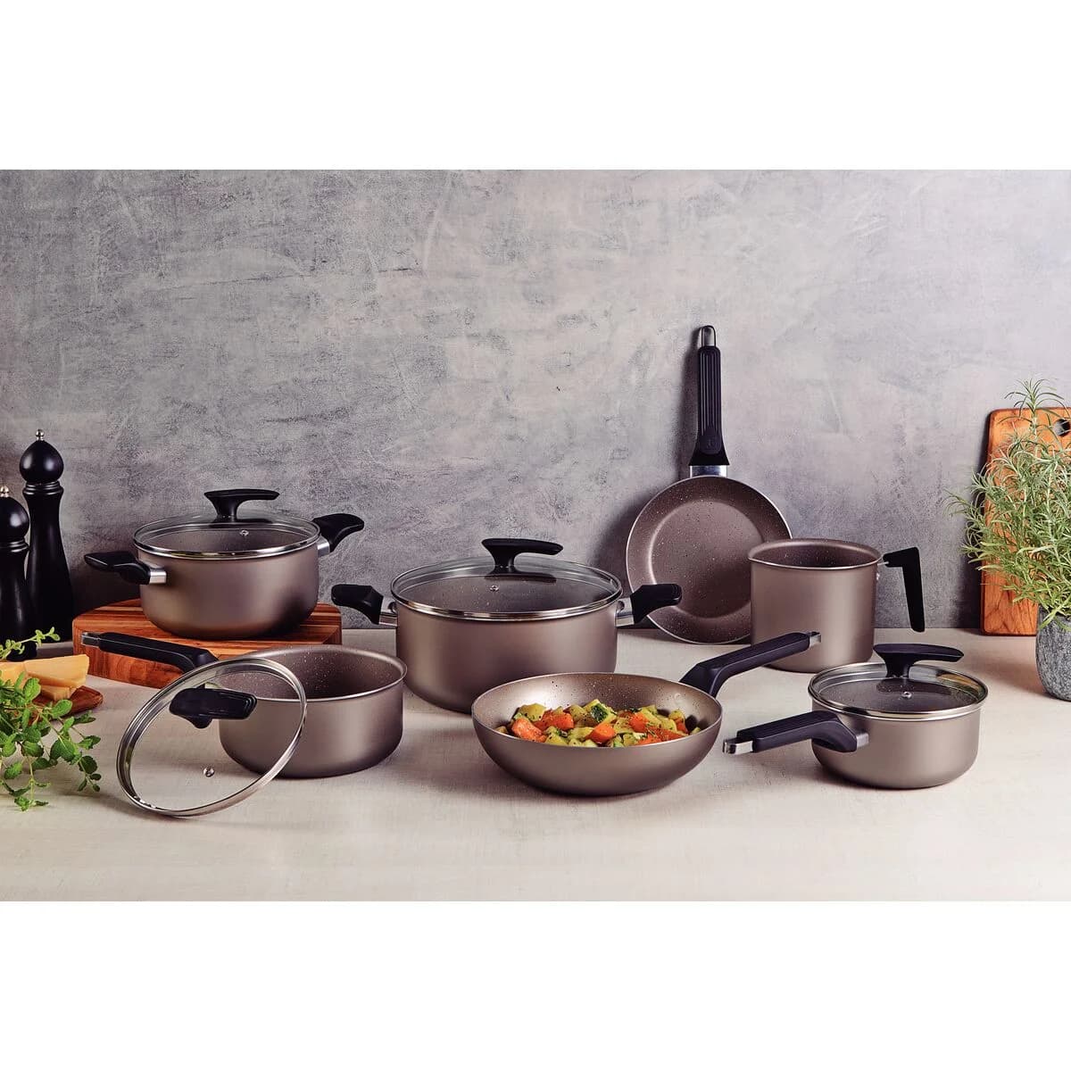 Bateria de Cocina Tramontina Milazzo Ollas 7 Piezas Teflon — miniatura 3