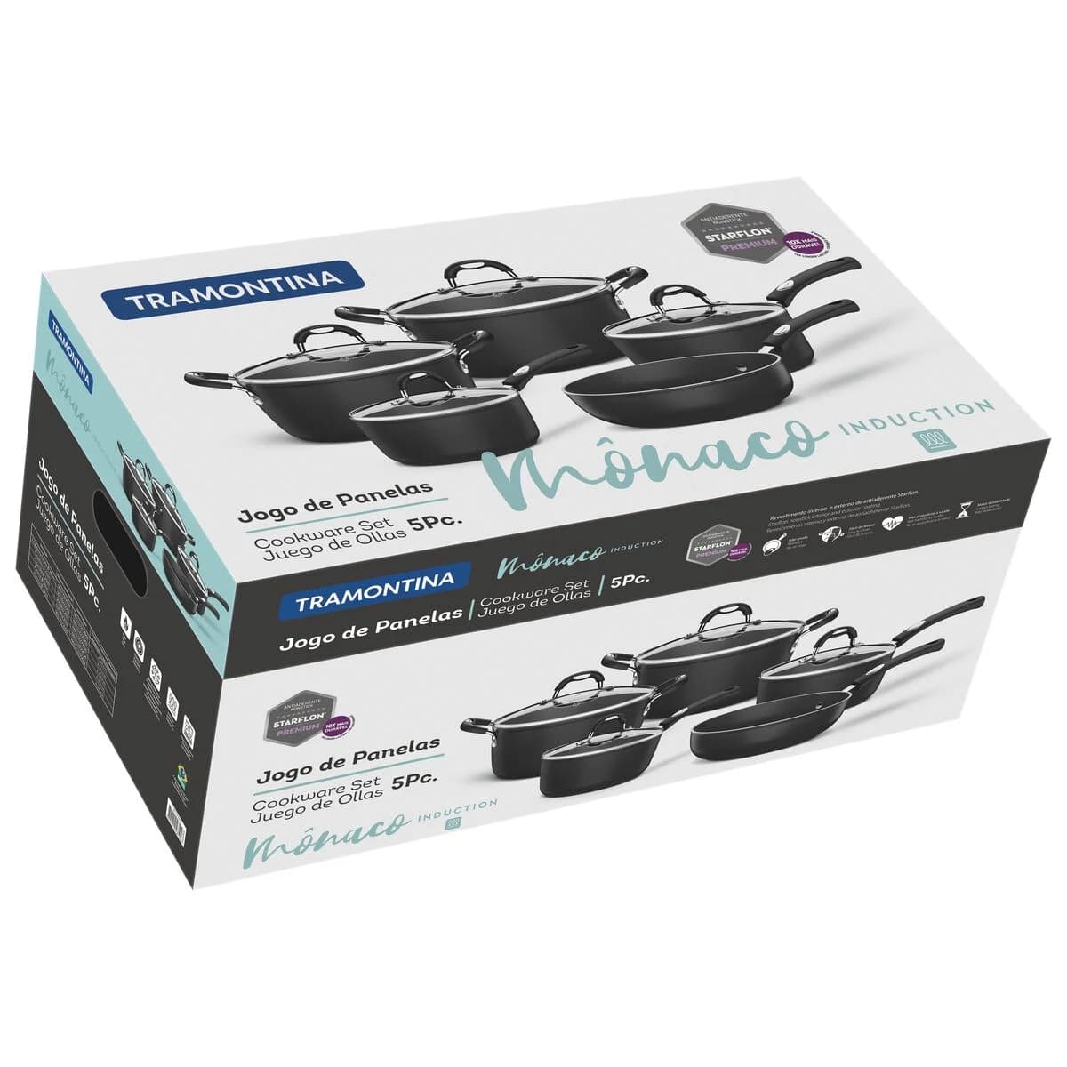 Bateria de Cocina Tramontina Monaco Ollas Induccion 5 Pz — miniatura 2