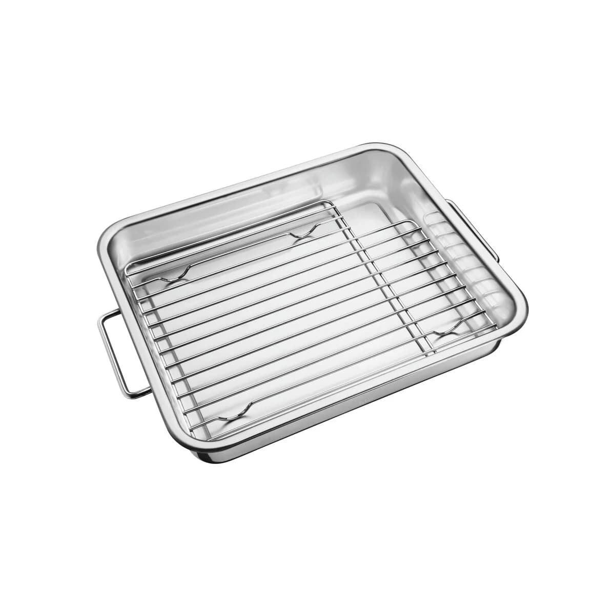 Asadera con Rejilla Tramontina Acero Inox 34 x 28 cm 4,6 L — imagen 1 de 4