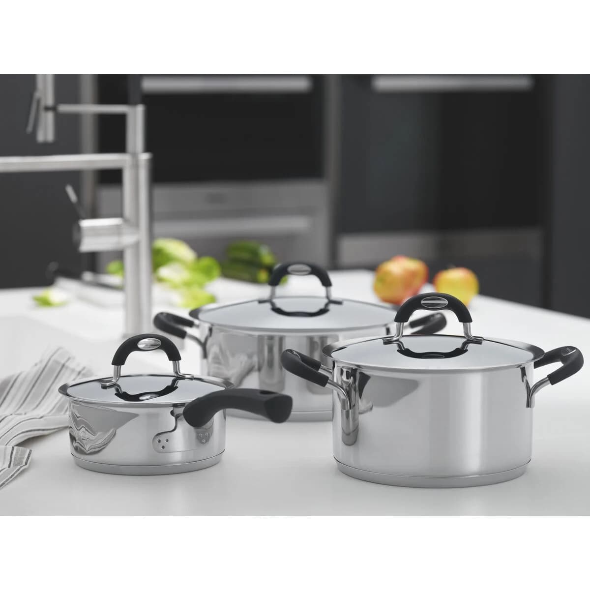 Sarten Tramontina Triple Fondo Induccion Acero Inox 20 cm — miniatura 4