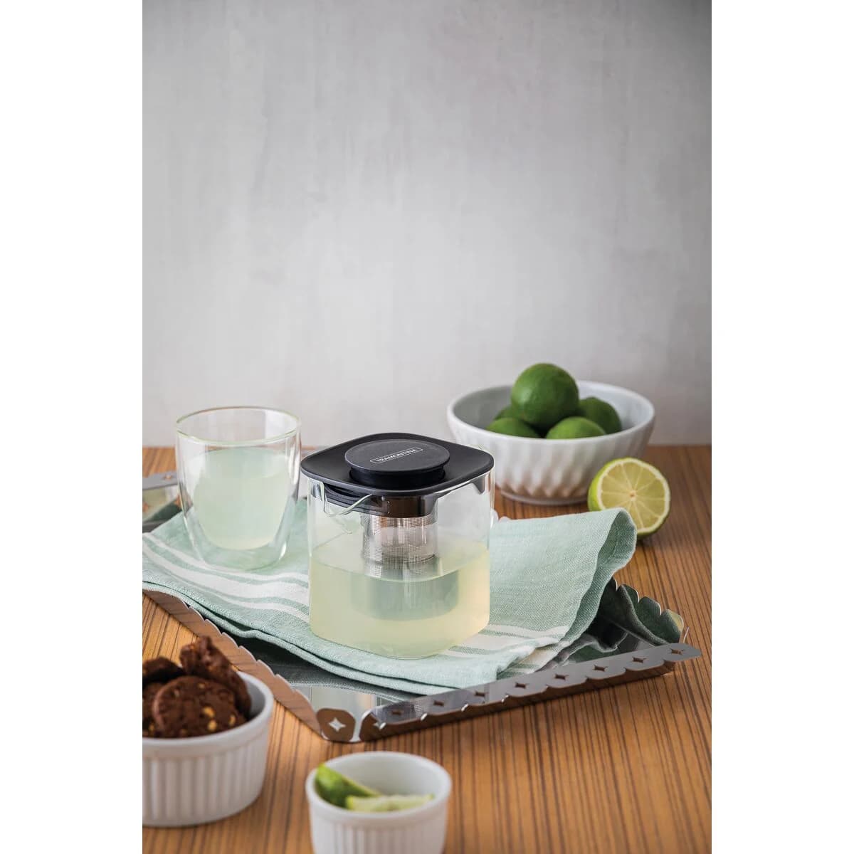 Tetera Vidrio Acero Inoxidable Infusor de 600 ml Tramontina — miniatura 7