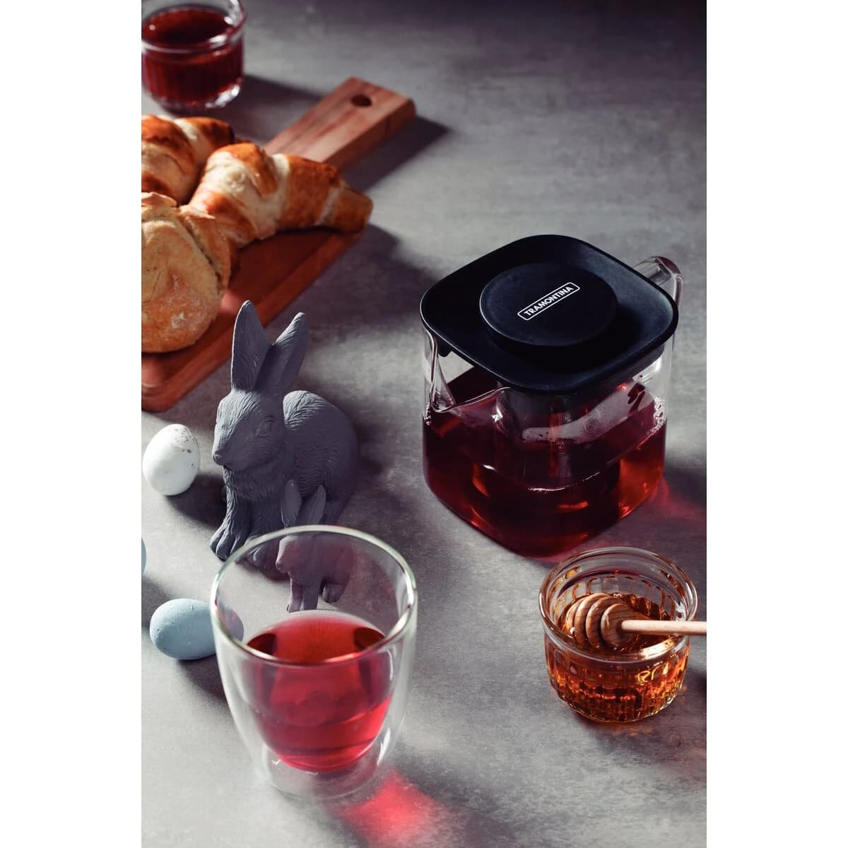 Tetera Vidrio Acero Inoxidable Infusor de 600 ml Tramontina — miniatura 8