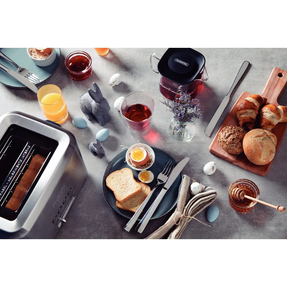 Tetera Vidrio Acero Inoxidable Infusor de 600 ml Tramontina — miniatura 9