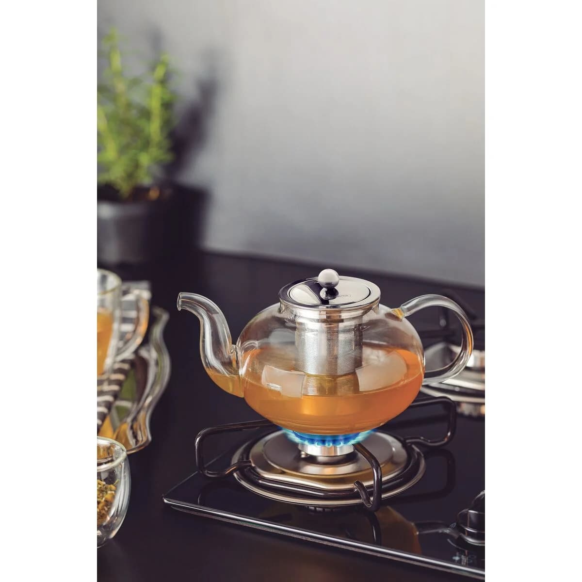 Tetera Vidrio Acero Inoxidable Infusor de 1,2 Lts Tramontina — miniatura 7