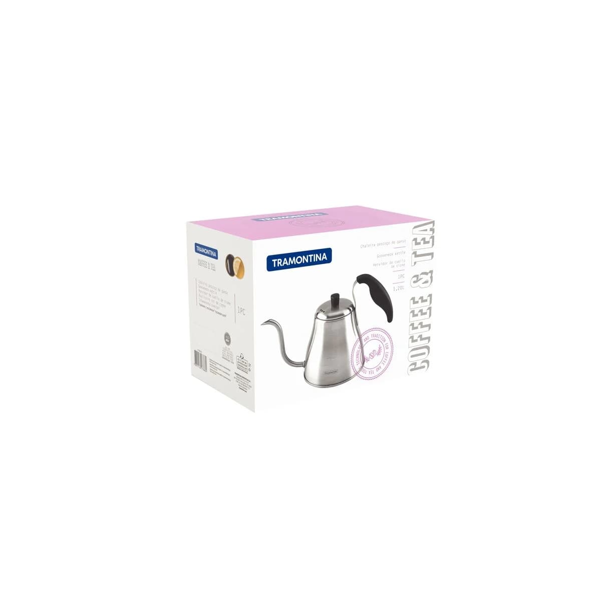 Tetera Tramontina Cuello de Ganso en Acero Inoxidable 1,2 L — imagen 2 de 8