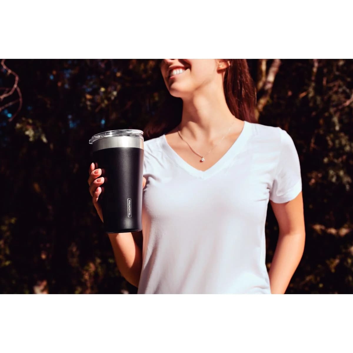 Vaso Termico Tramontina Exata Acero Inoxidable Negro 550 ml — miniatura 5