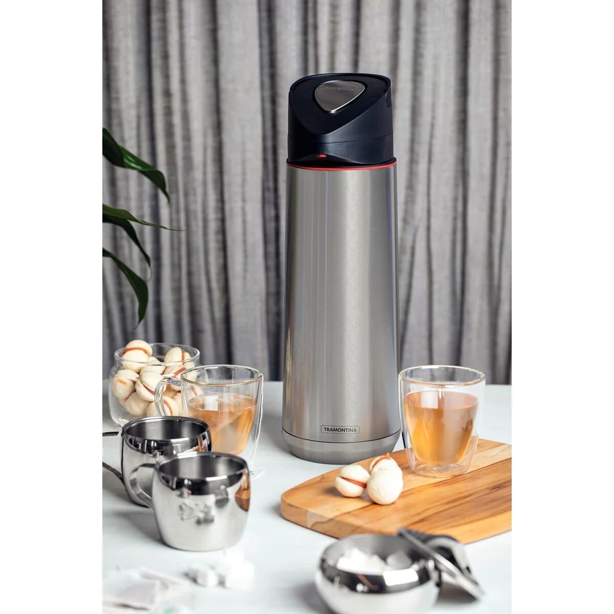 Termo con Sifon Tramontina Exata Acero Inoxidable 2 Litros — miniatura 7