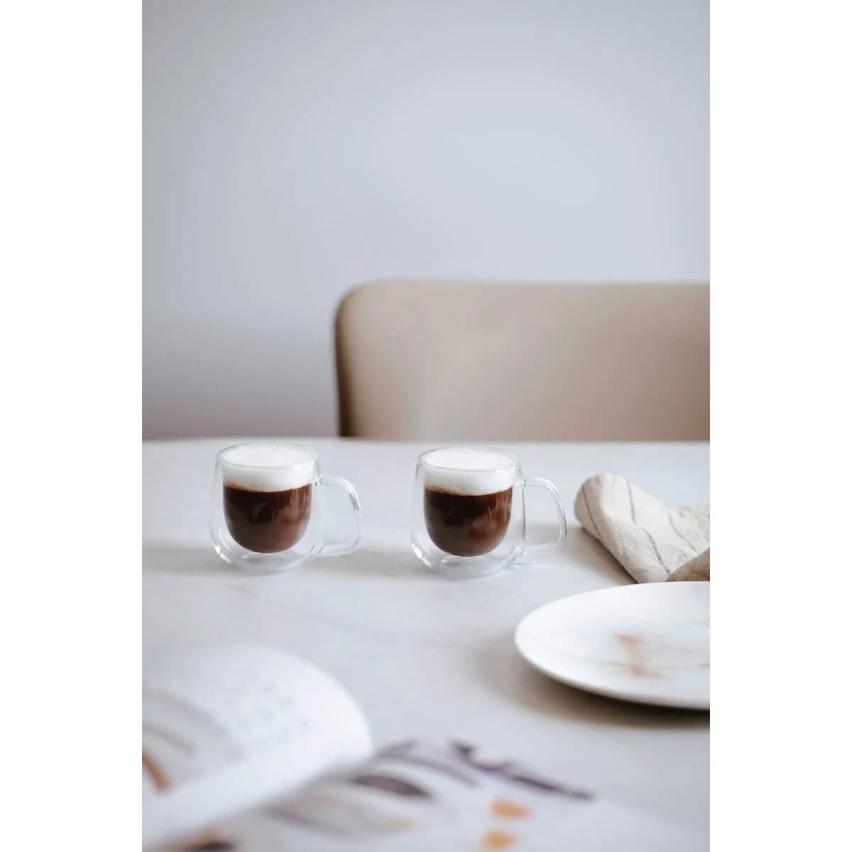 Taza Doble Vidrio Tramontina Cafe x2 Unid. 100 ml — miniatura 3